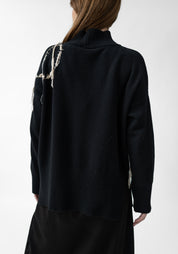 Frumin Hand Stitched Cashmere and Wool Blend Pullover