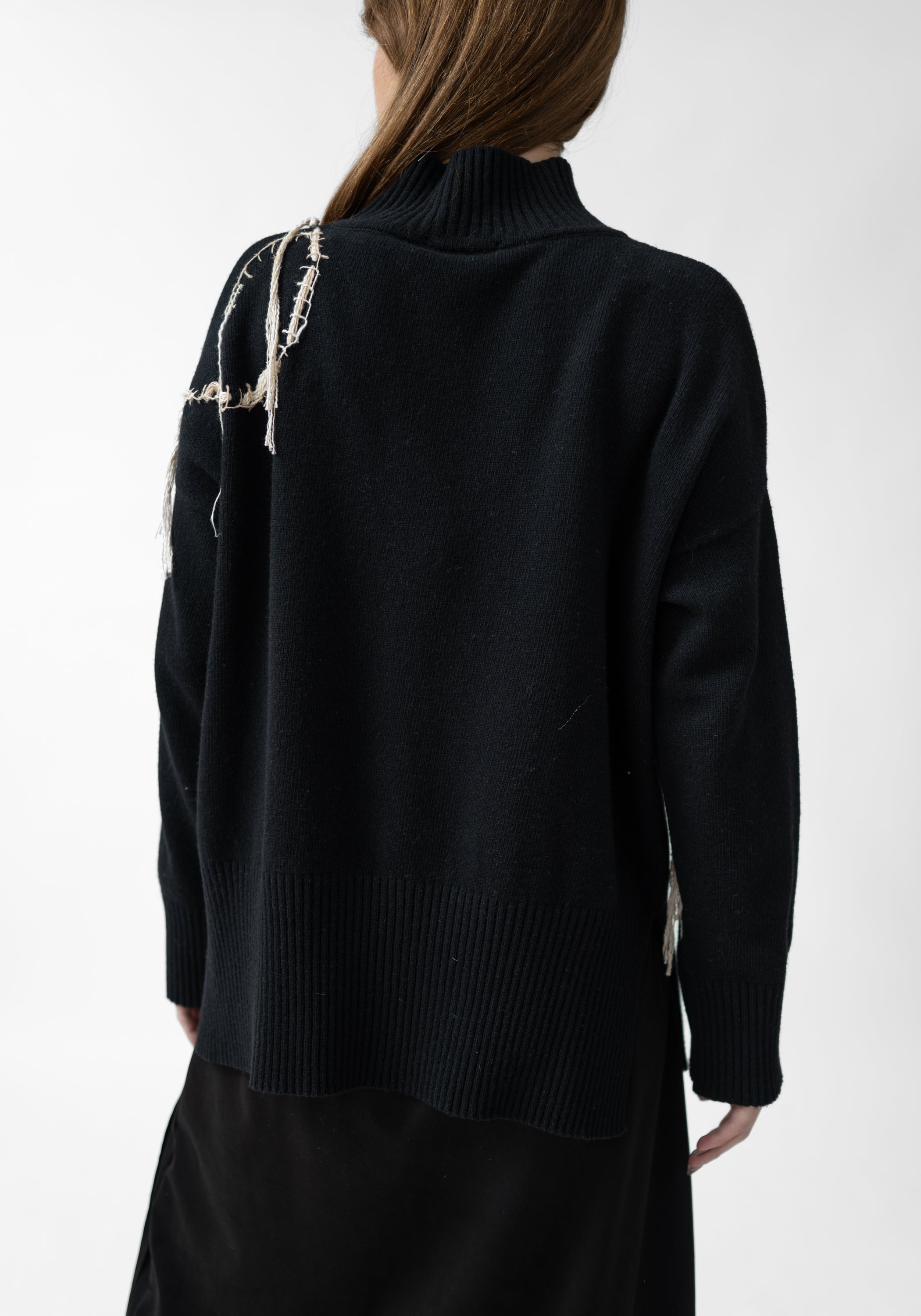 Frumin Hand Stitched Cashmere and Wool Blend Pullover