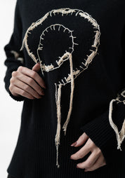 Frumin Hand Stitched Cashmere and Wool Blend Pullover