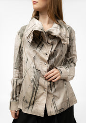 Wired Neck Printed Blouse