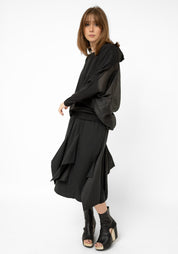 Oversized Drop Shoulder Sheer Back Top - December Thieves