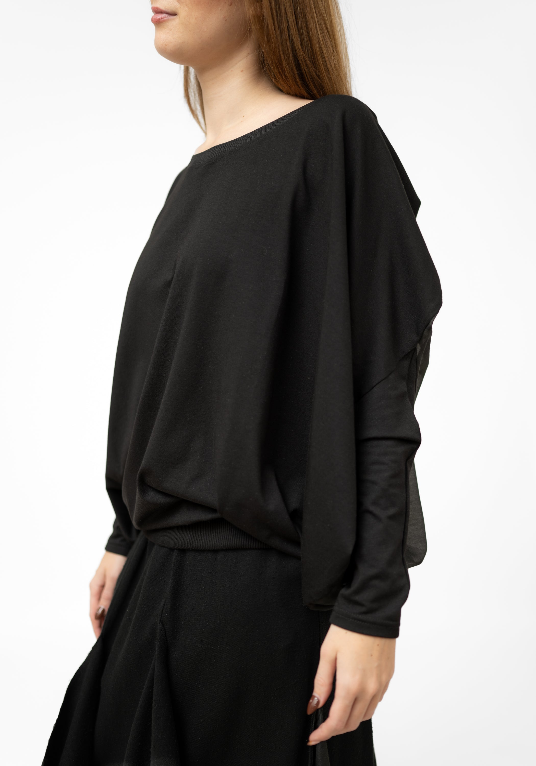 Oversized Drop Shoulder Sheer Back Top - December Thieves