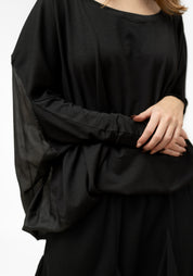 Oversized Drop Shoulder Sheer Back Top - December Thieves