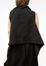 Madrepora Asymmetric Draped Cropped Vest - December Thieves