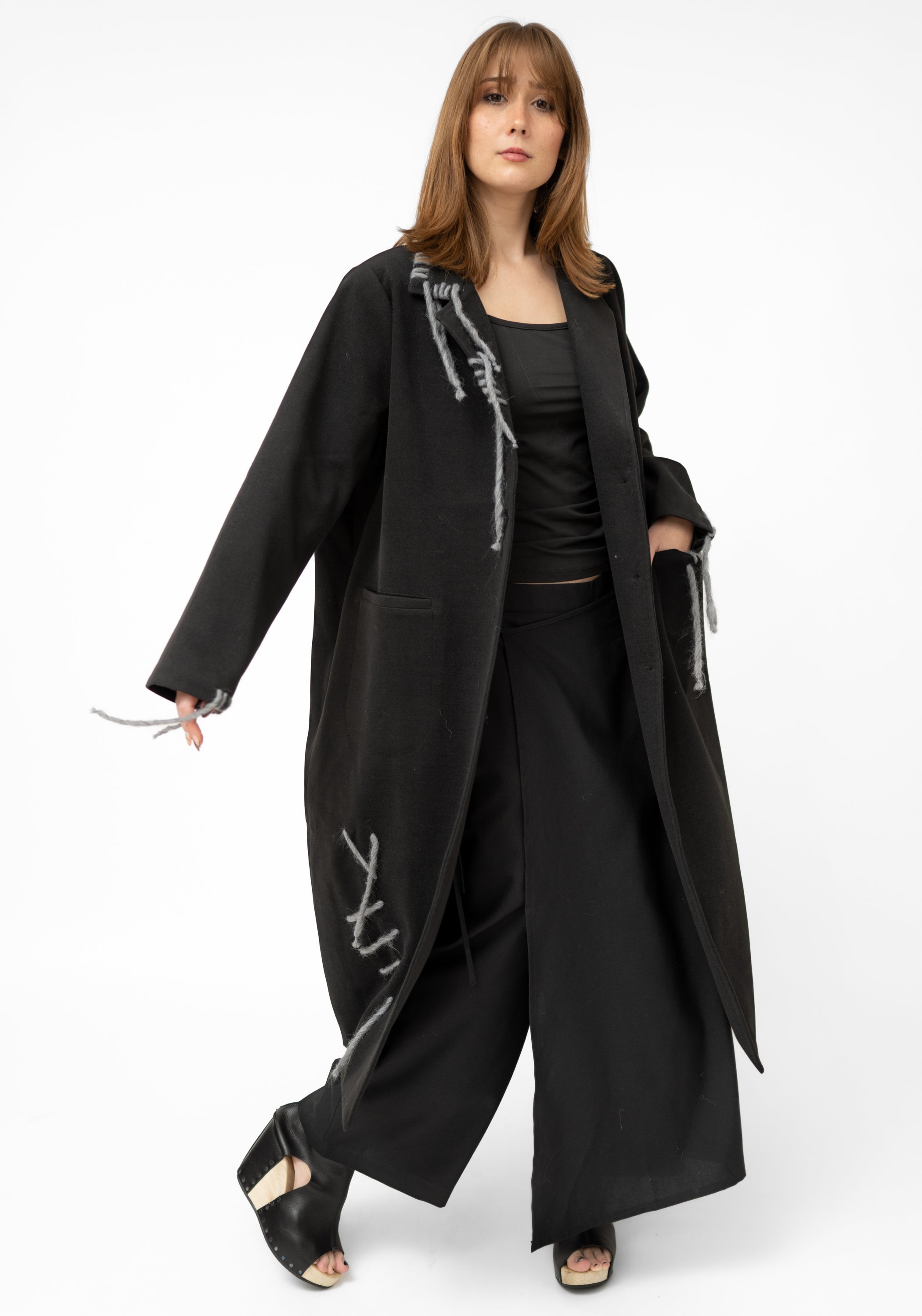 Charoite Tie Panel Wool Blend Pants - December Thieves