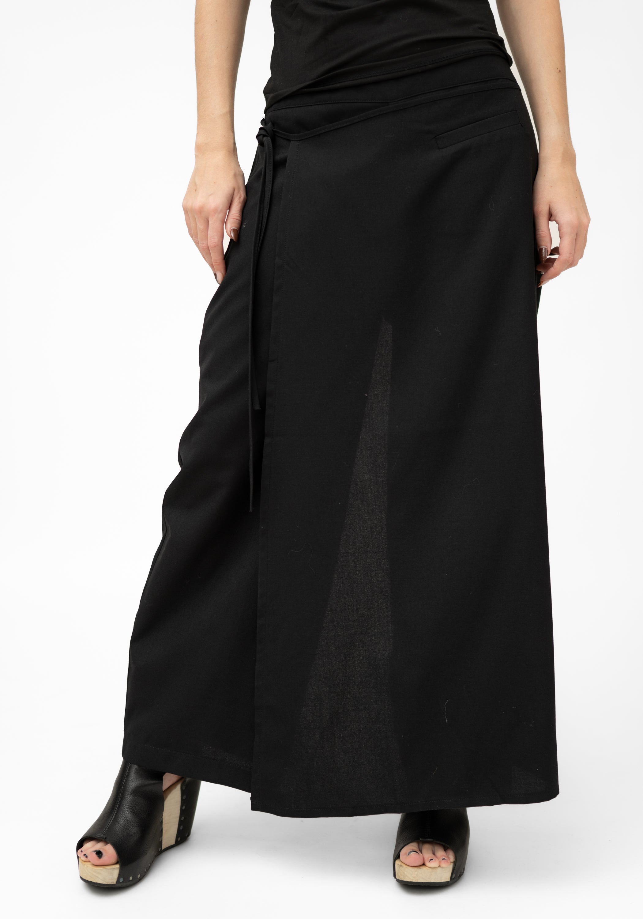 Charoite Tie Panel Wool Blend Pants - December Thieves