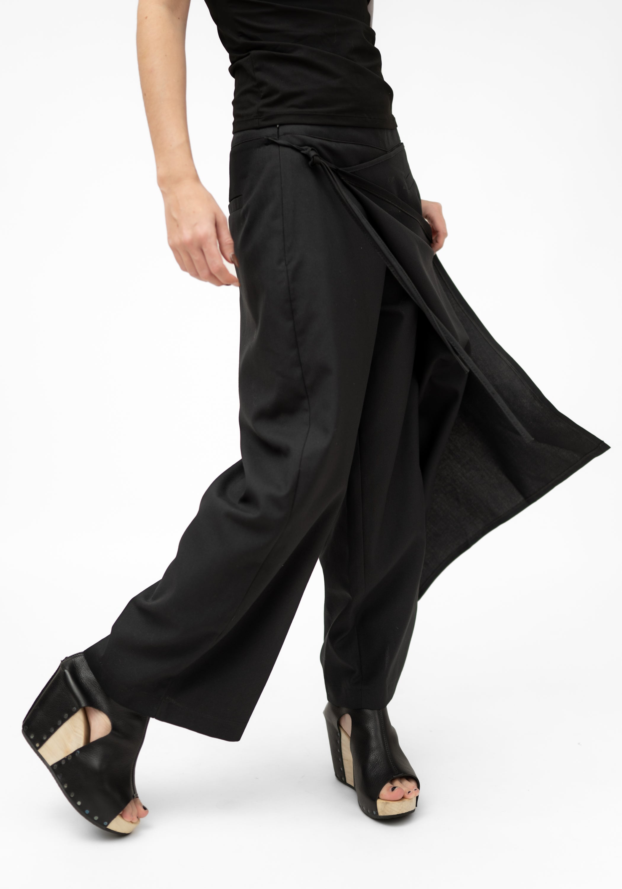 Charoite Tie Panel Wool Blend Pants - December Thieves