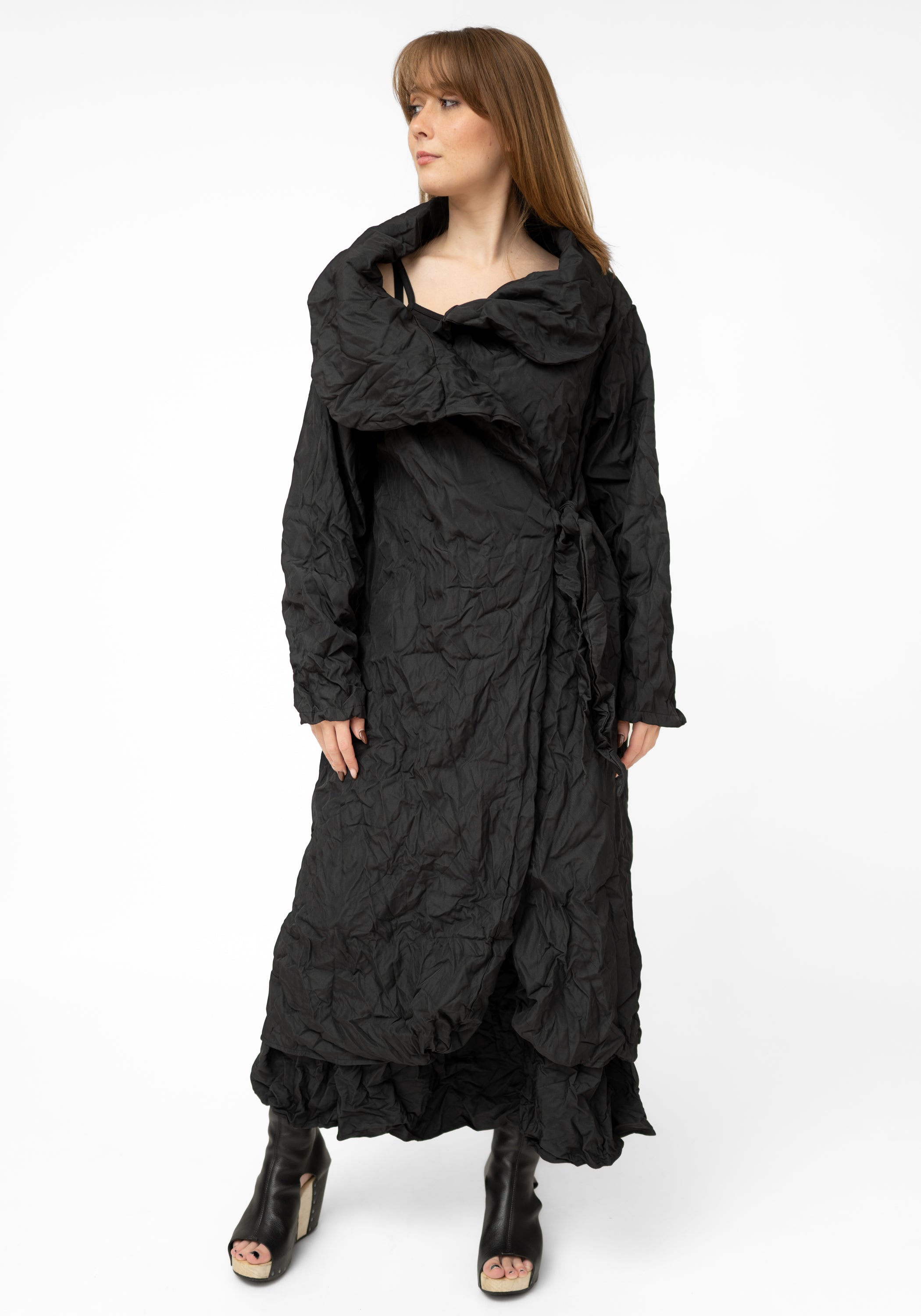 Diamante Crinkle Texture Tie Waist Jacket - December Thieves