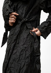 Diamante Crinkle Texture Tie Waist Jacket - December Thieves