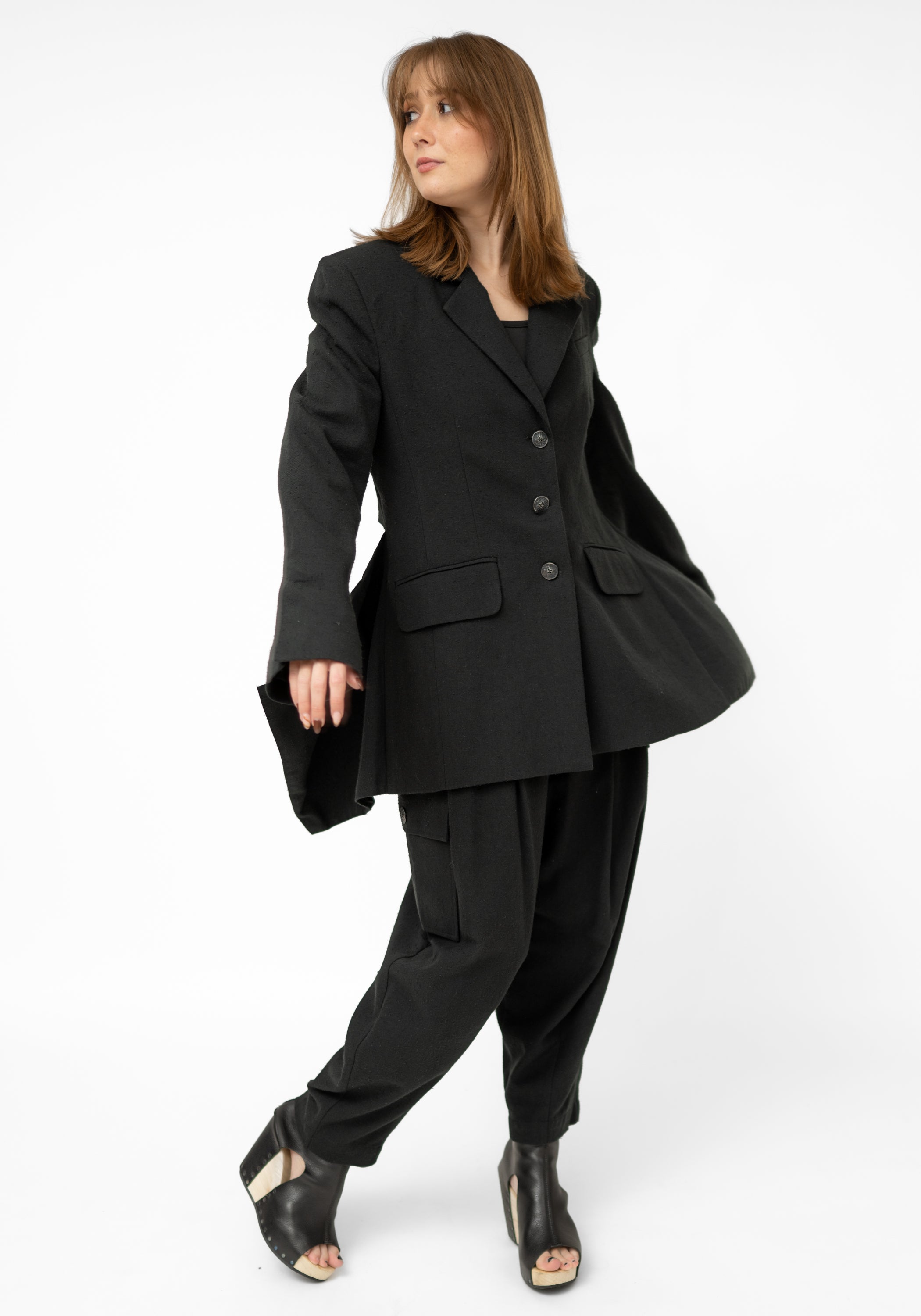 Oversized Transformable Silk Blend Blazer - December Thieves