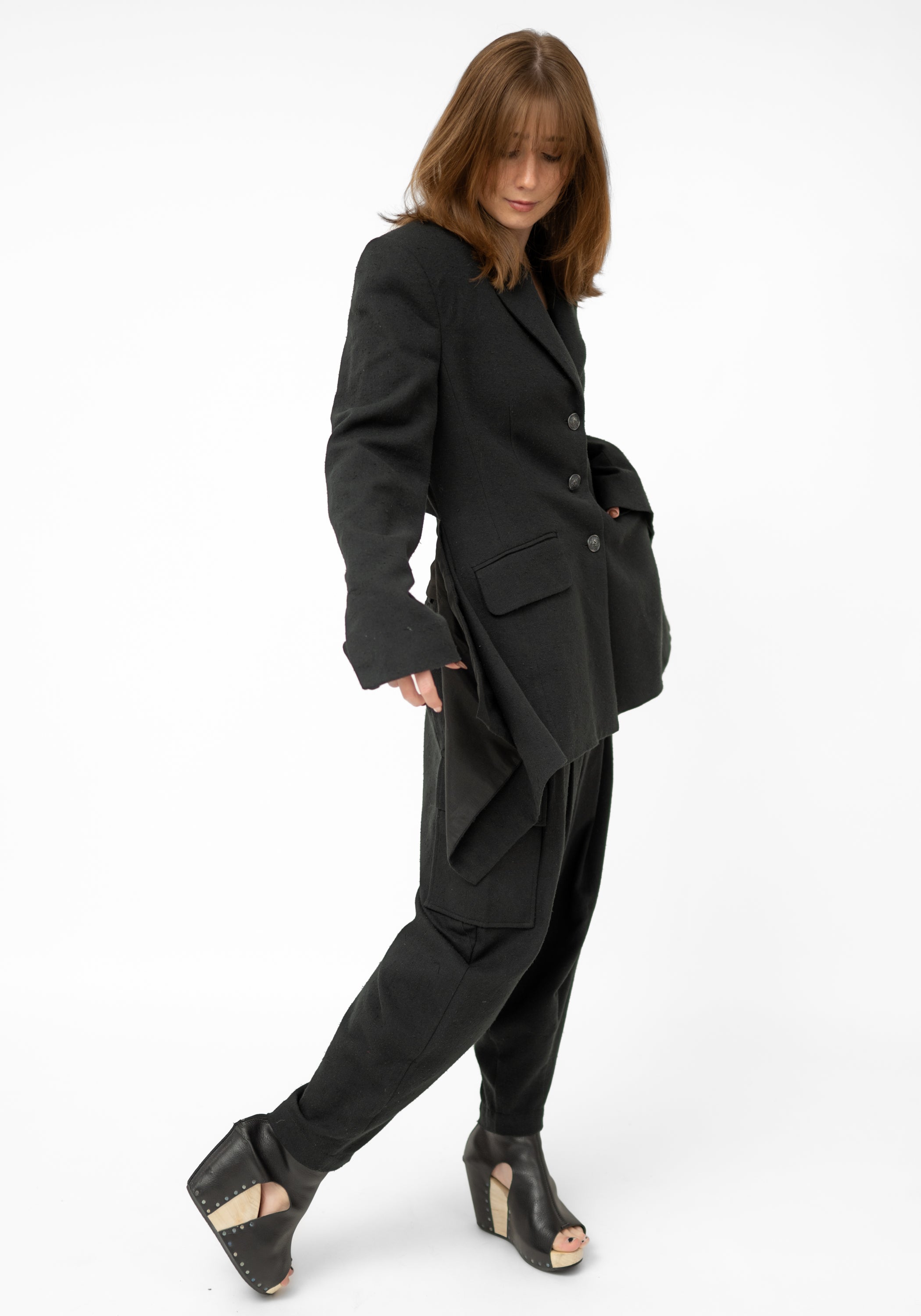 Oversized Transformable Silk Blend Blazer - December Thieves