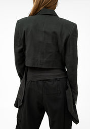 Oversized Transformable Silk Blend Blazer - December Thieves