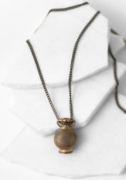 Bronze Archeology Tiny Vessel Necklace