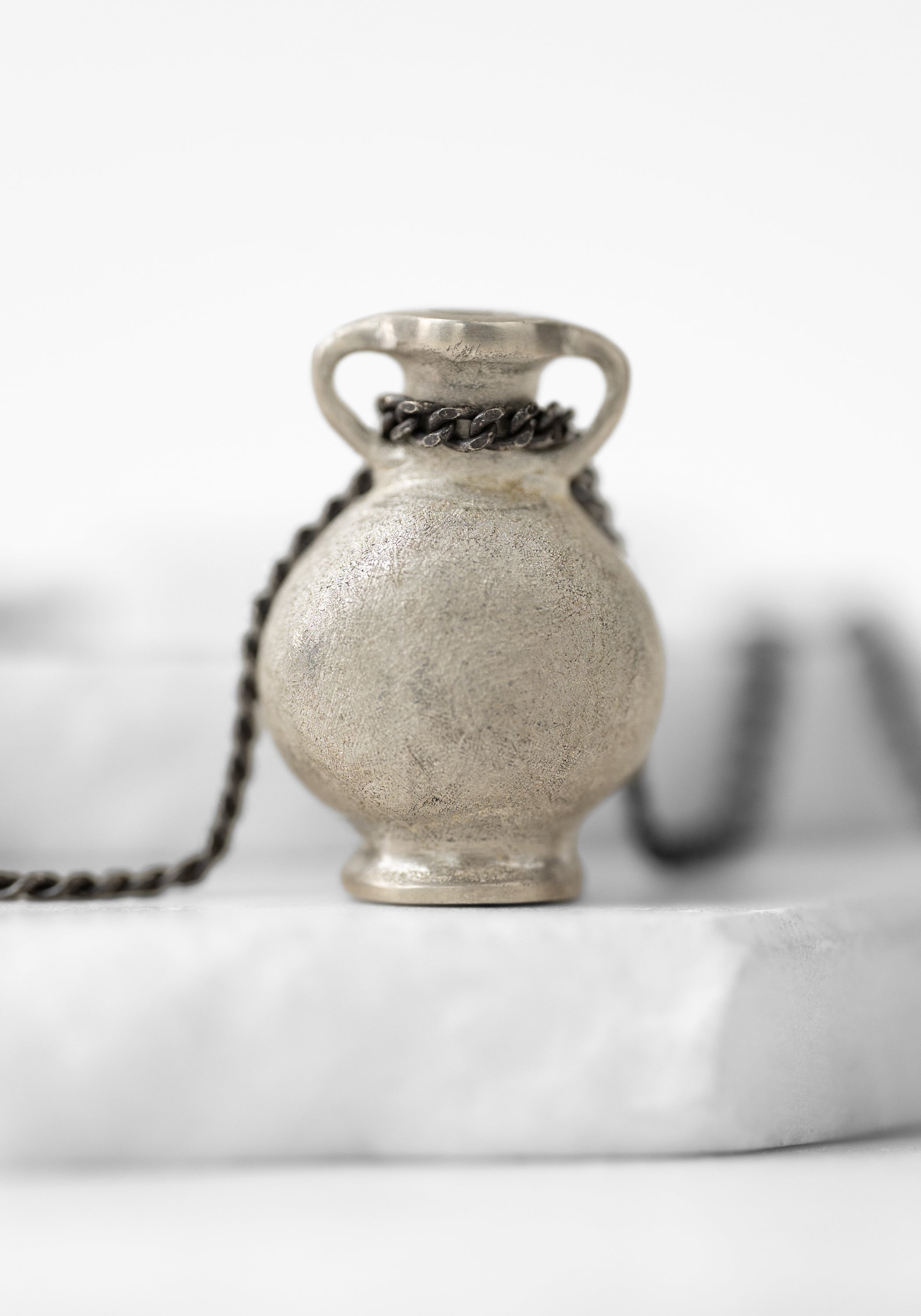 Sterling Archeology Tiny Vessel Necklace