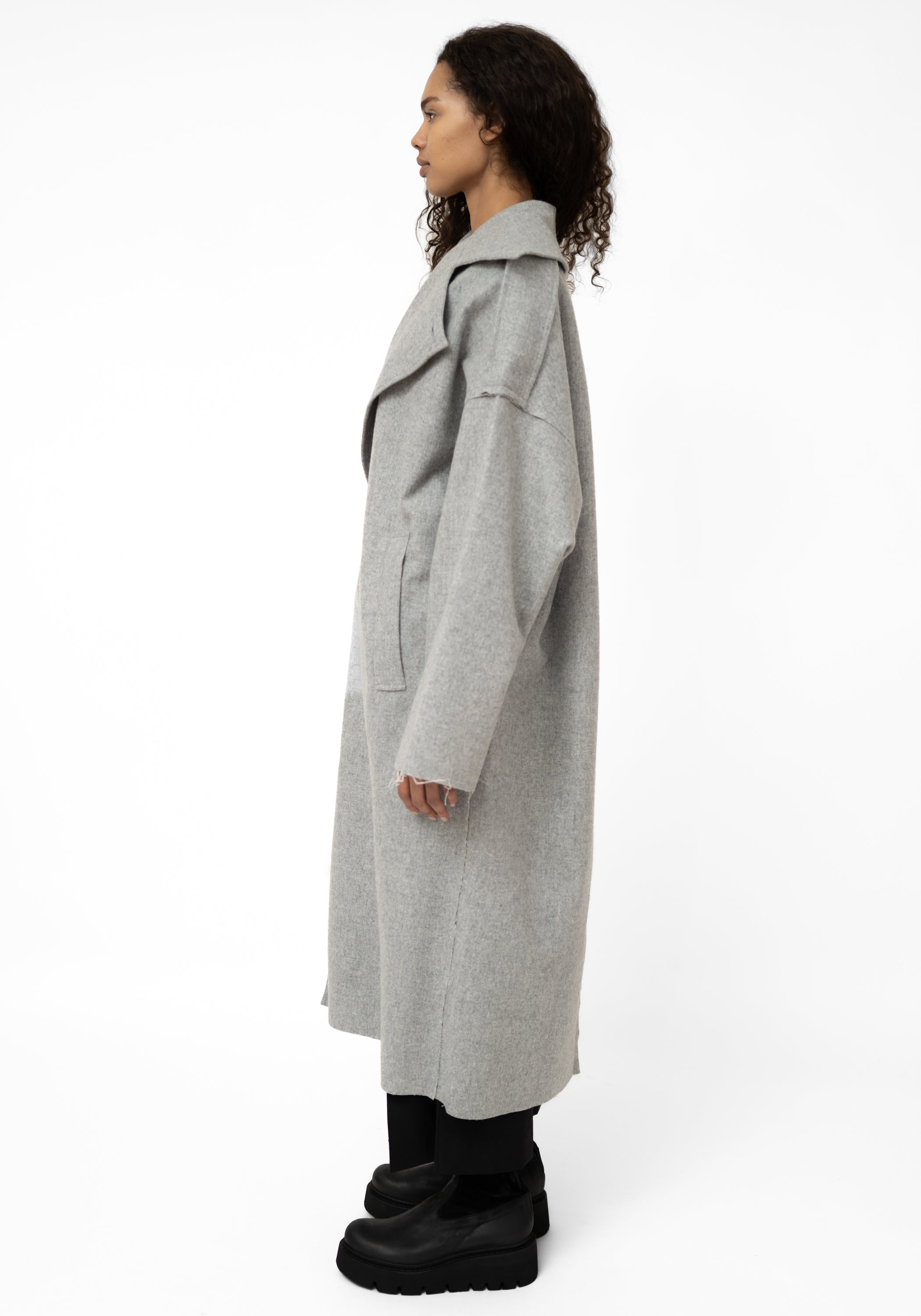 Cara Oversized Reversible Wool Blend Jacket