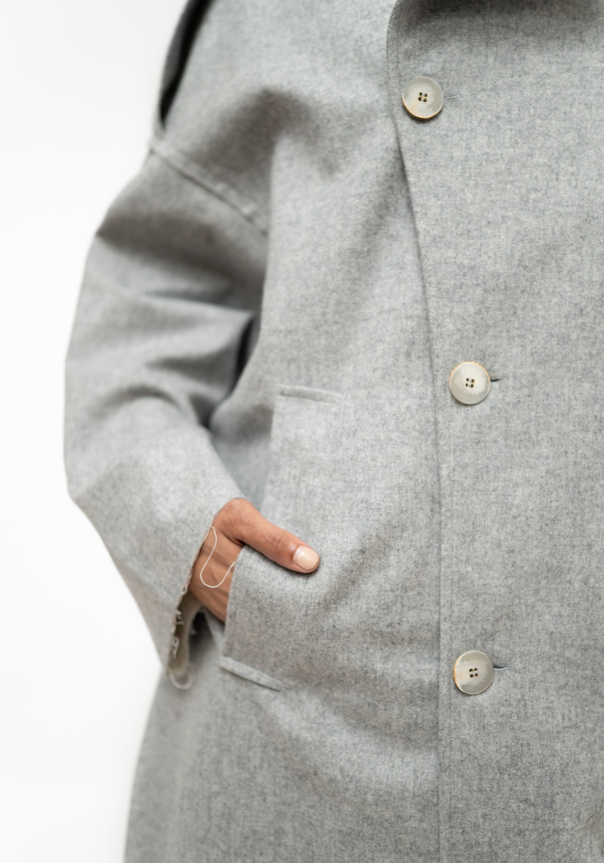 Cara Oversized Reversible Wool Blend Jacket