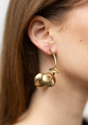 Brass Sitka Hoop Earring