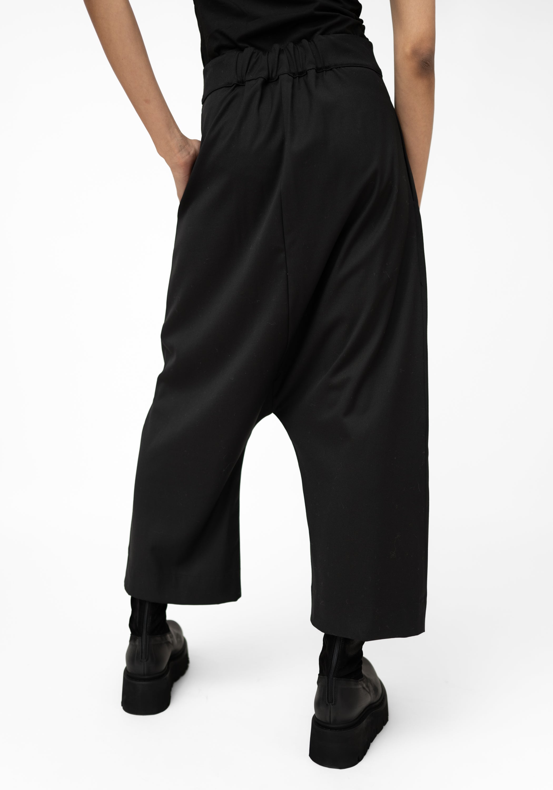 Mente Drop Seat Pleat Detail Wool Blend Pants - December Thieves