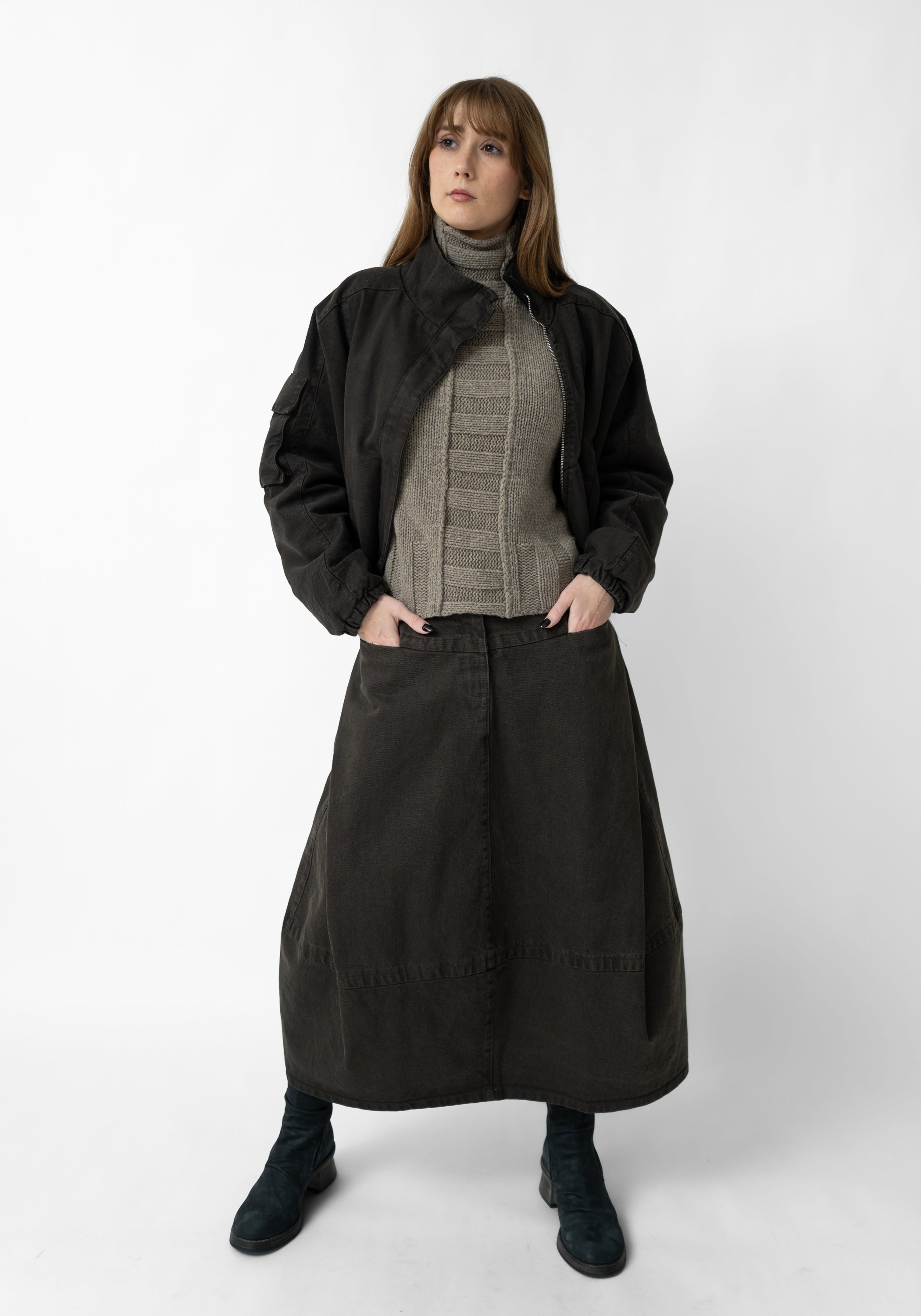 Fleece Lined High Neck Jacket