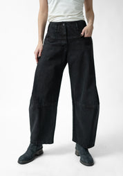 Pleat Detail Tapered Full Leg Pants