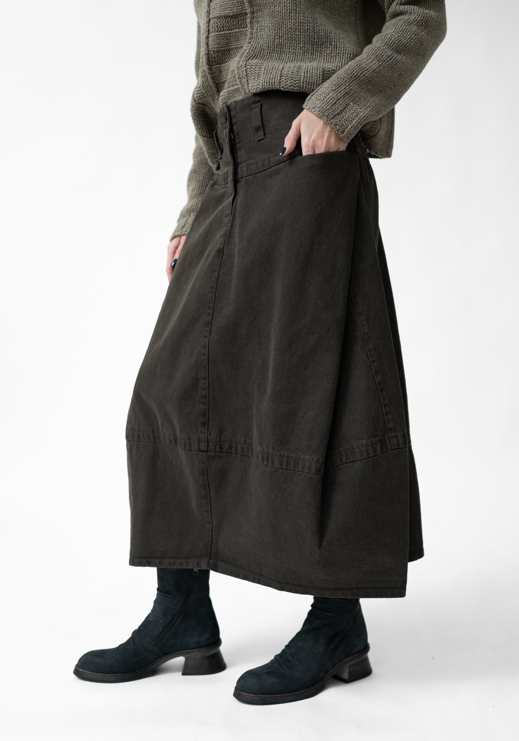Pleat Detail Bubble Skirt