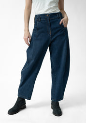 Tapered Full Leg Denim Pants
