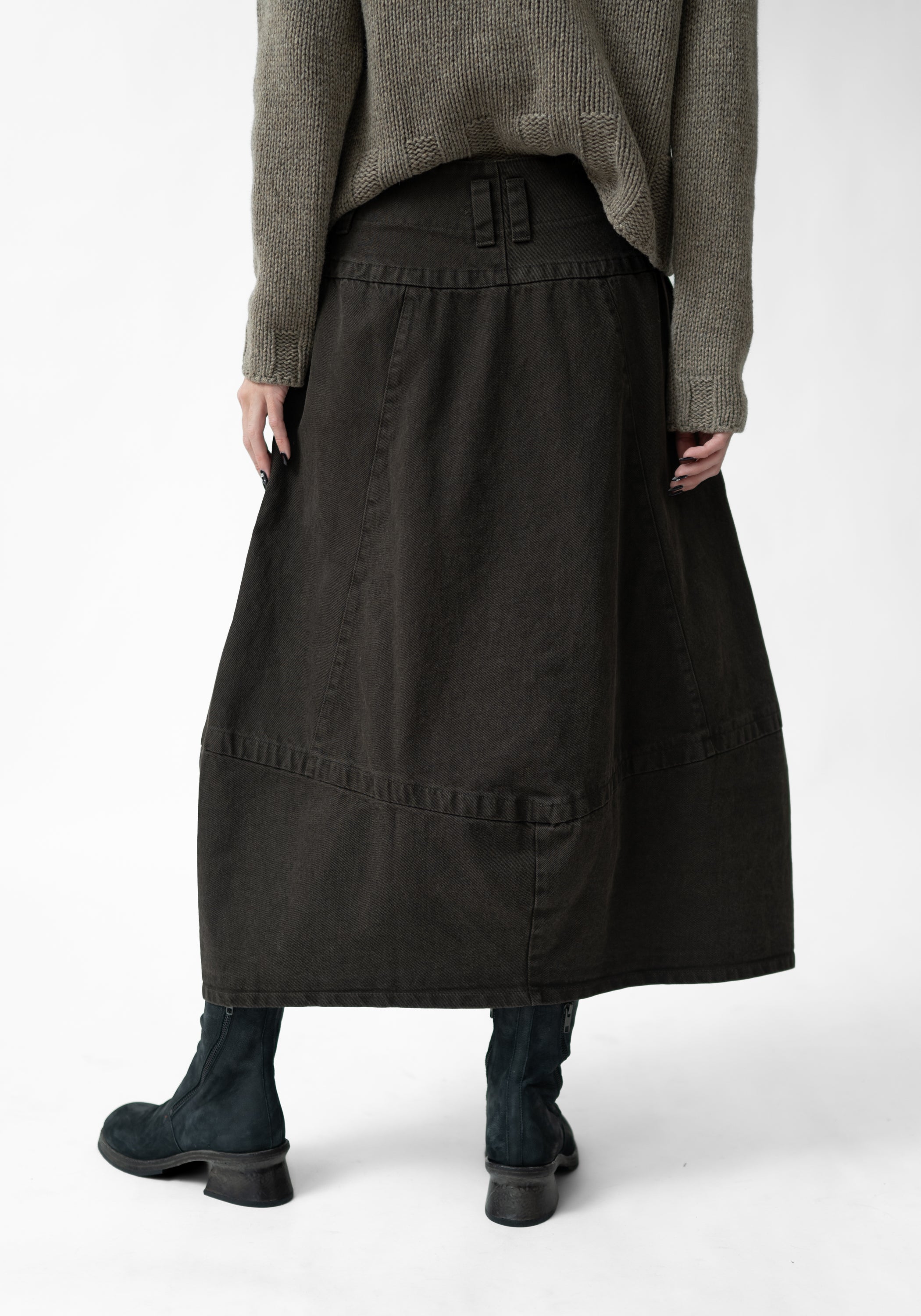 Pleat Detail Bubble Skirt