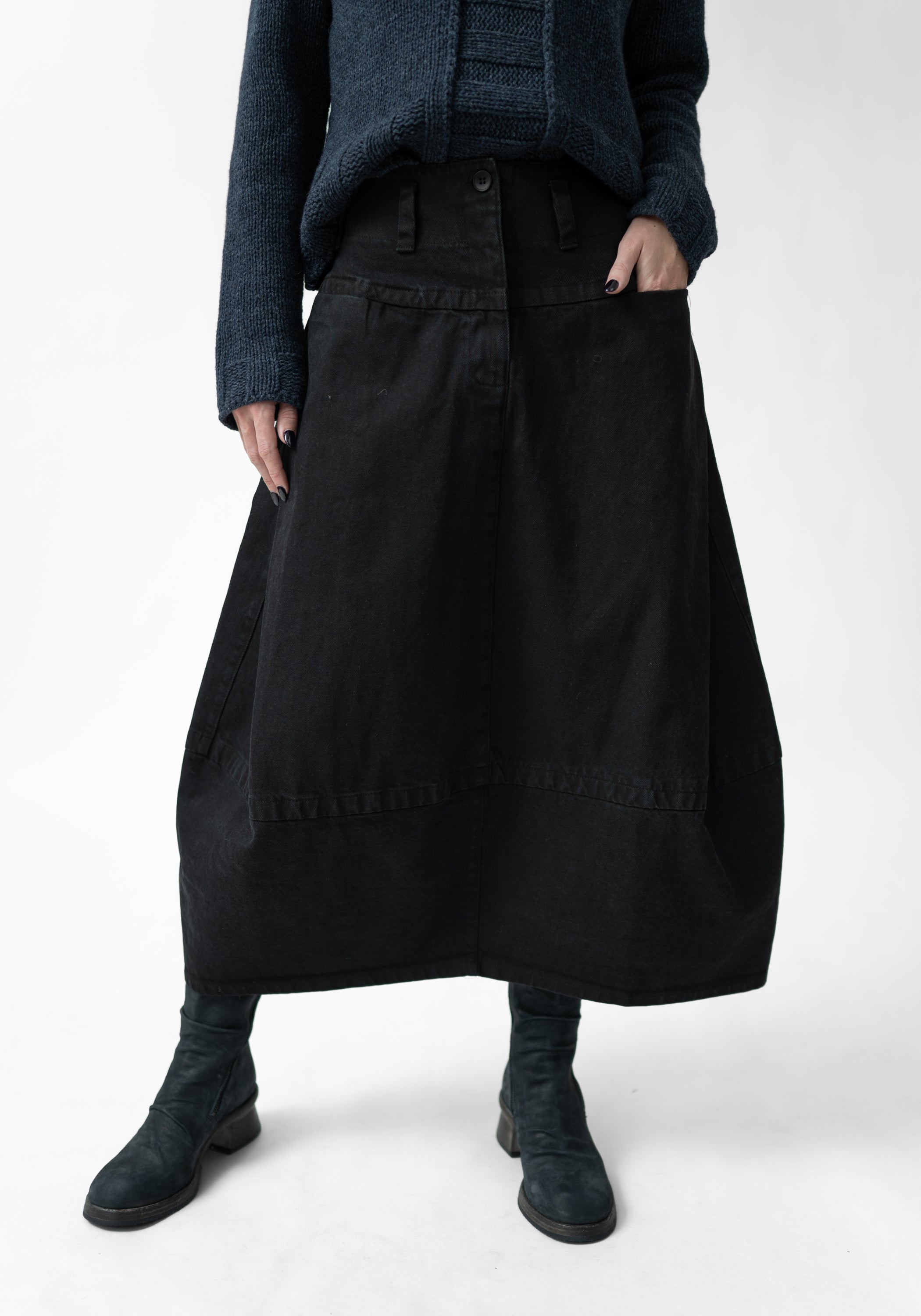 Pleat Detail Bubble Skirt