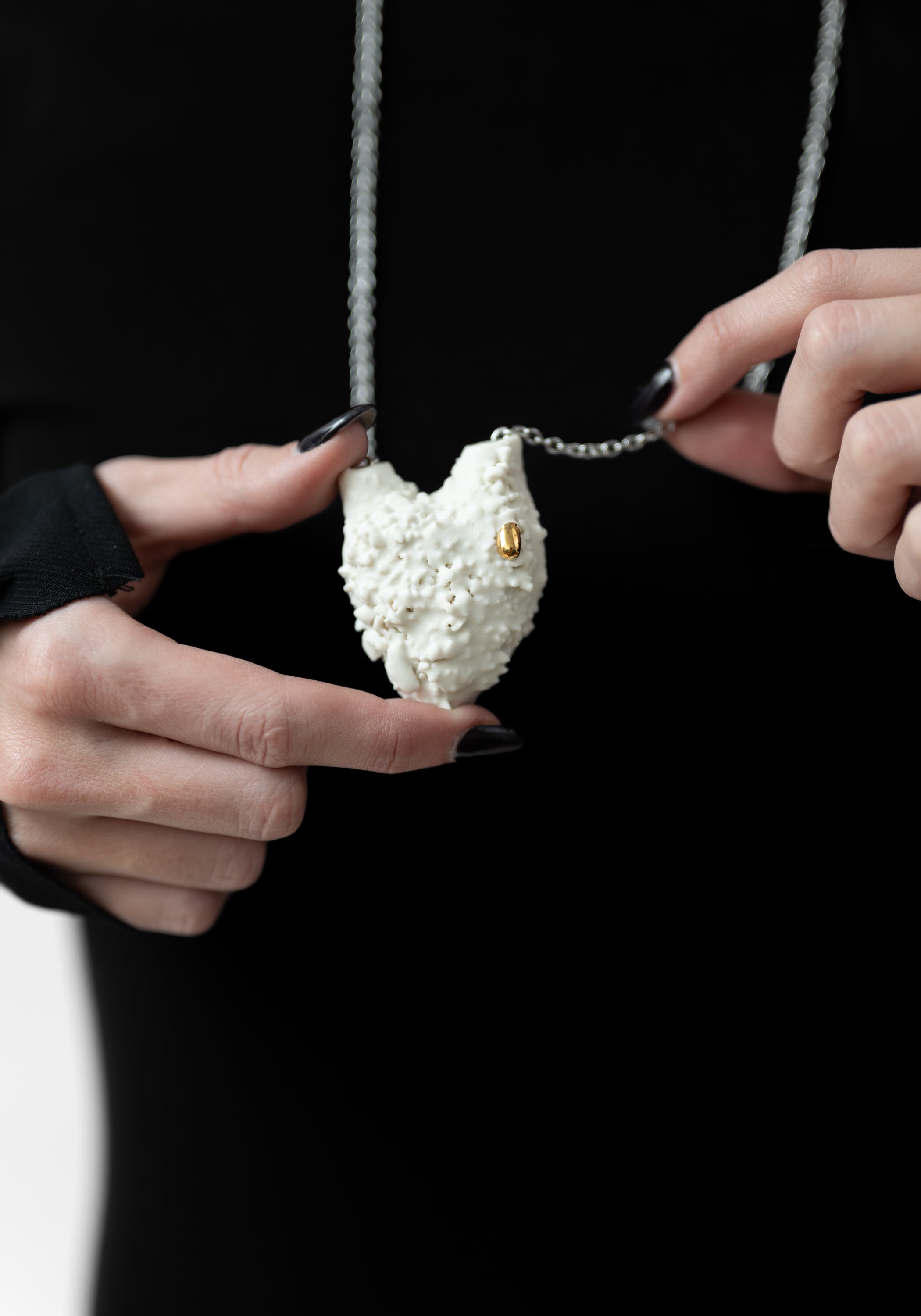 Pepita Porcelain Anatomical Heart Necklace