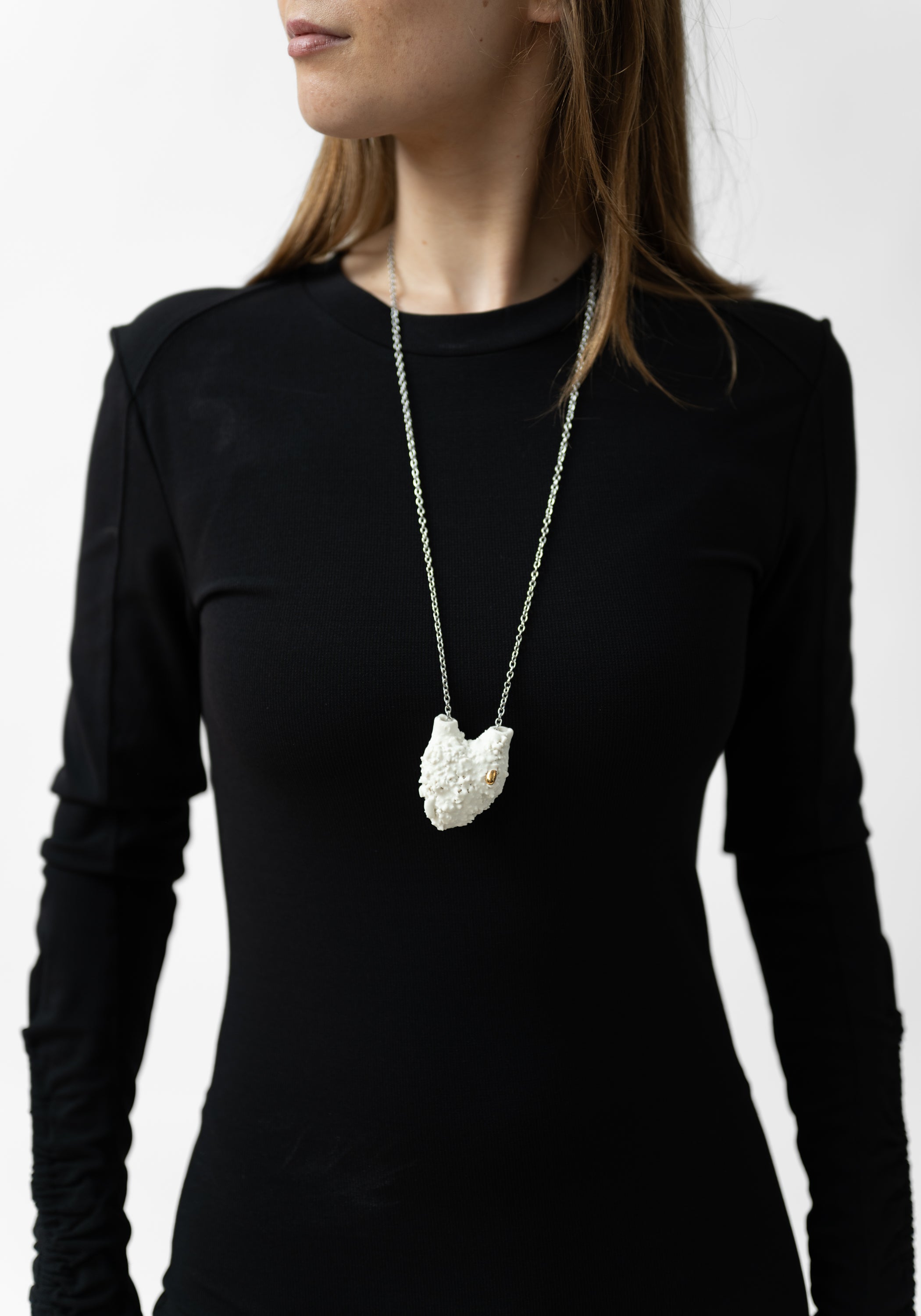 Pepita Porcelain Anatomical Heart Necklace