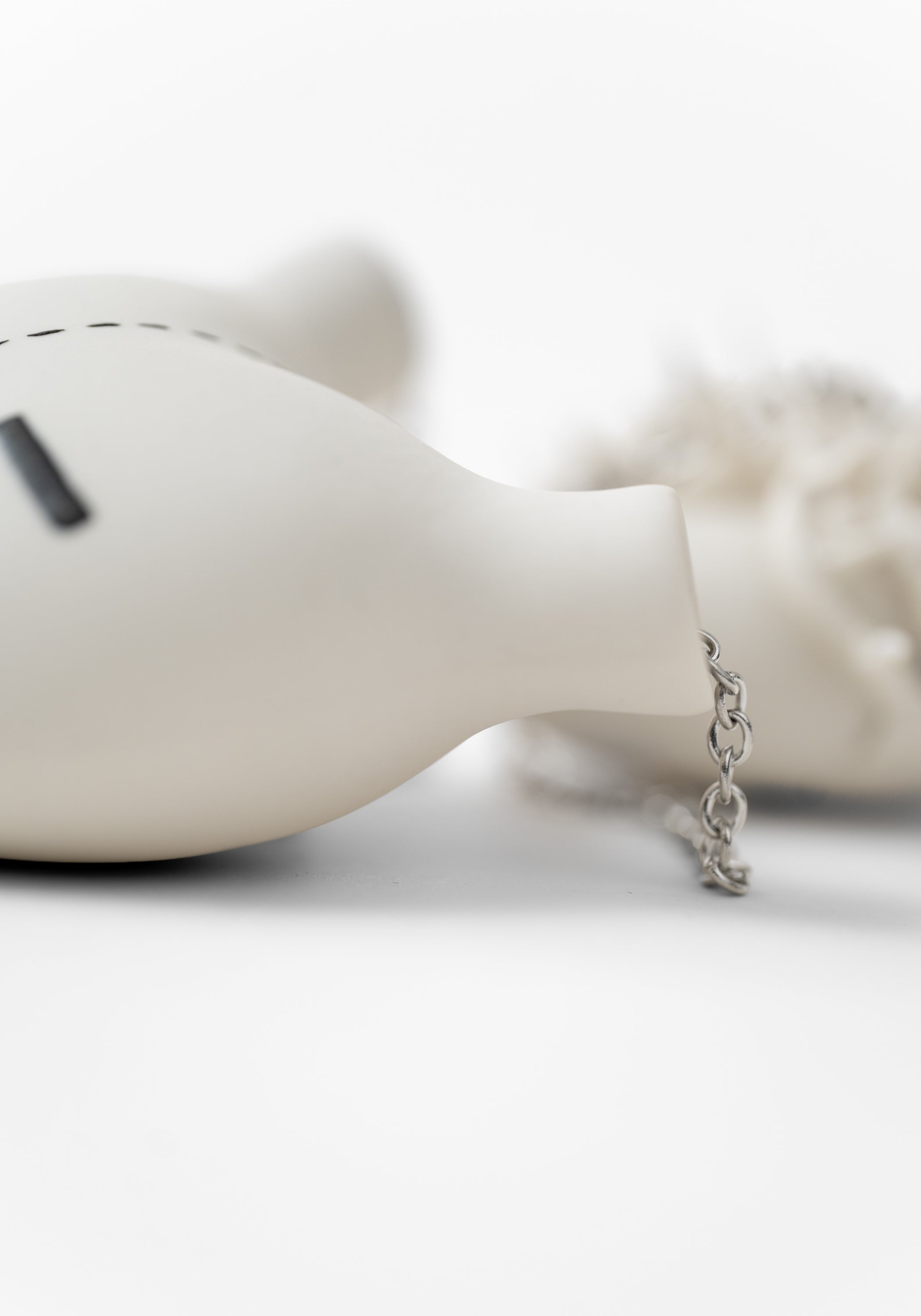 Large Plus Minus Porcelain Anatomical Heart Necklace
