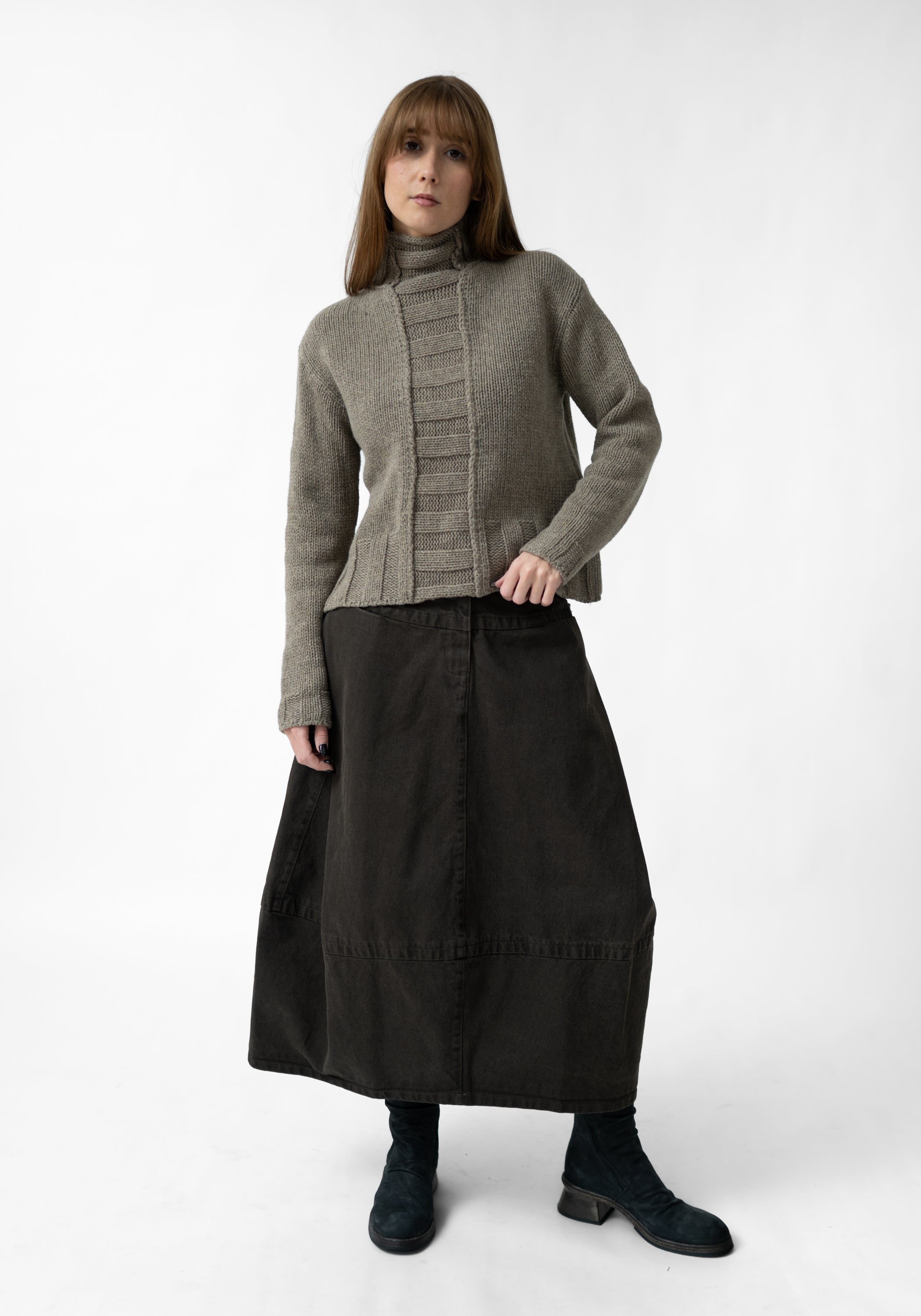 Pleat Detail Bubble Skirt