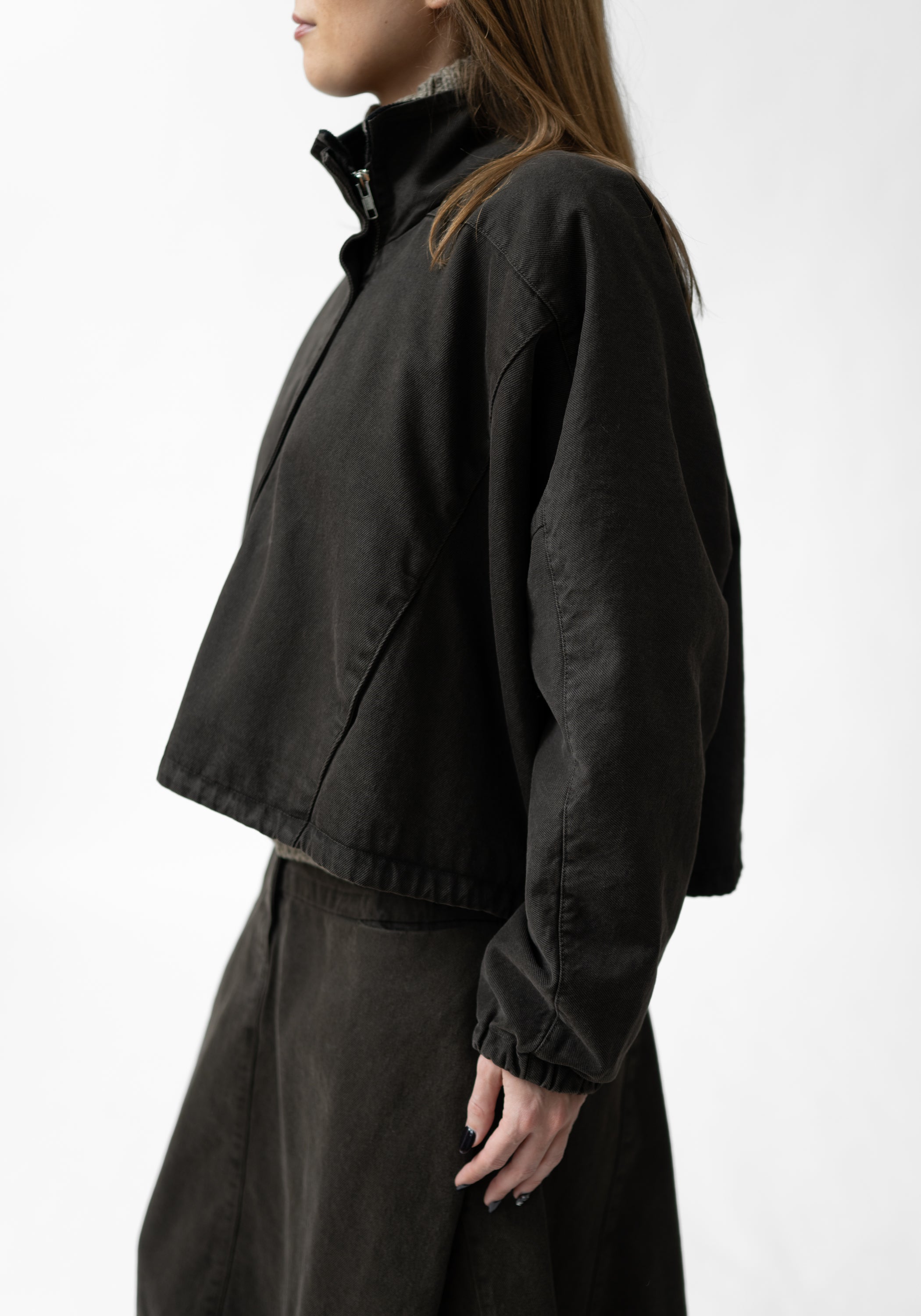 Fleece Lined High Neck Jacket