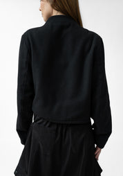 Oversized Asymmetric Wool Blend Jacket