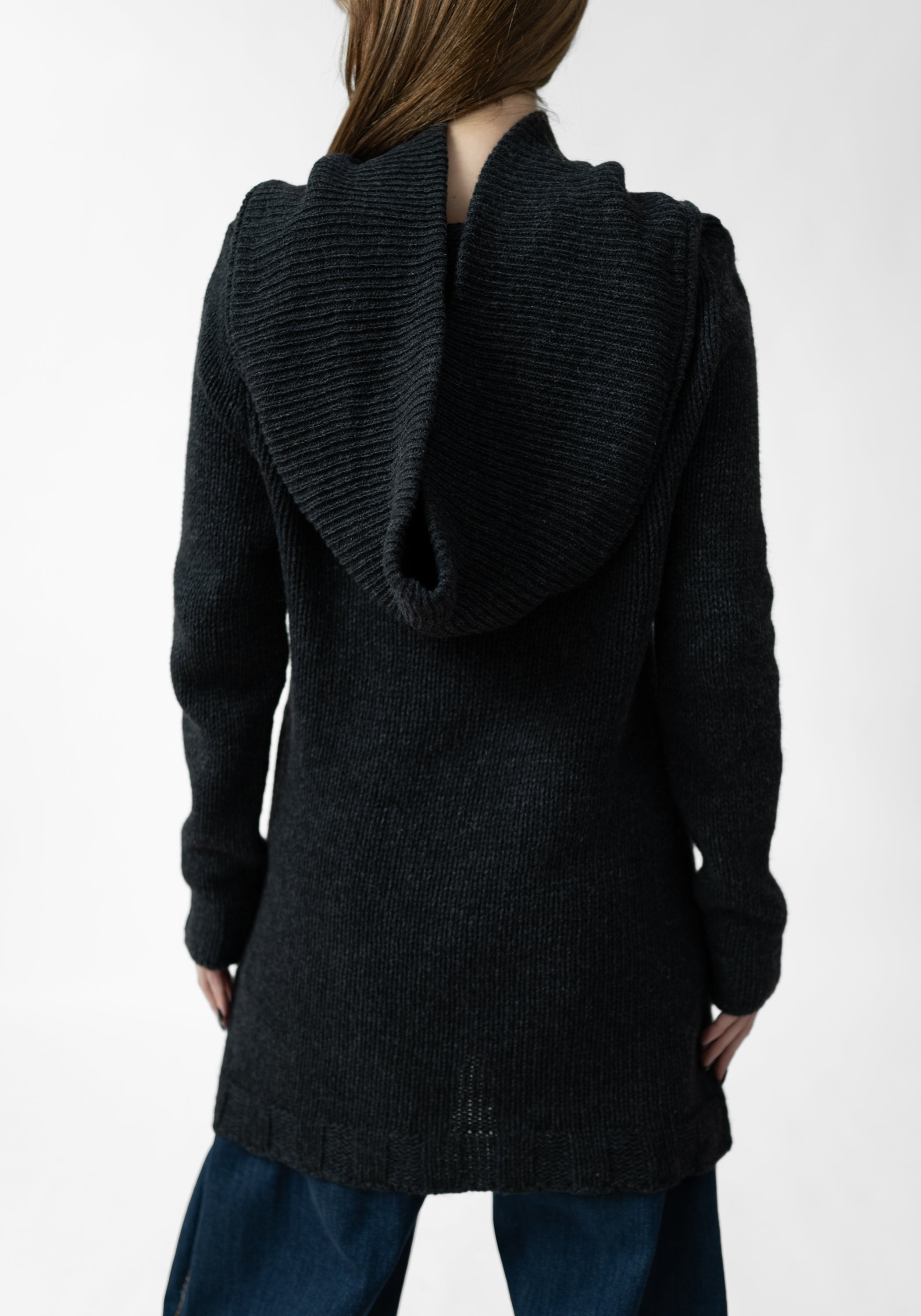 Cowl Neck Knit Wool Blend Knit Tunic