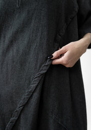 Oversized High Neck Asymmetric Dress