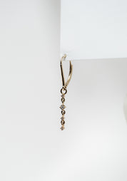 Single 9K Gold Diamond Petite Honey Hook Drop