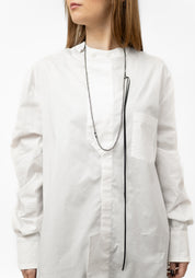 Sterling, Beads and Cord Tassel Layered Necklace