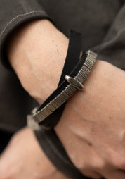 Leather Sliding Sterling Detail Bracelet