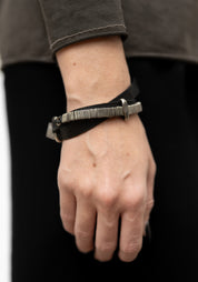 Leather Sliding Sterling Detail Bracelet