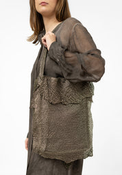 Metallic Laser Cut Leather Tote Bag - December Thieves