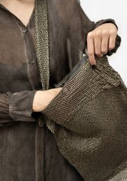 Metallic Laser Cut Leather Tote Bag - December Thieves