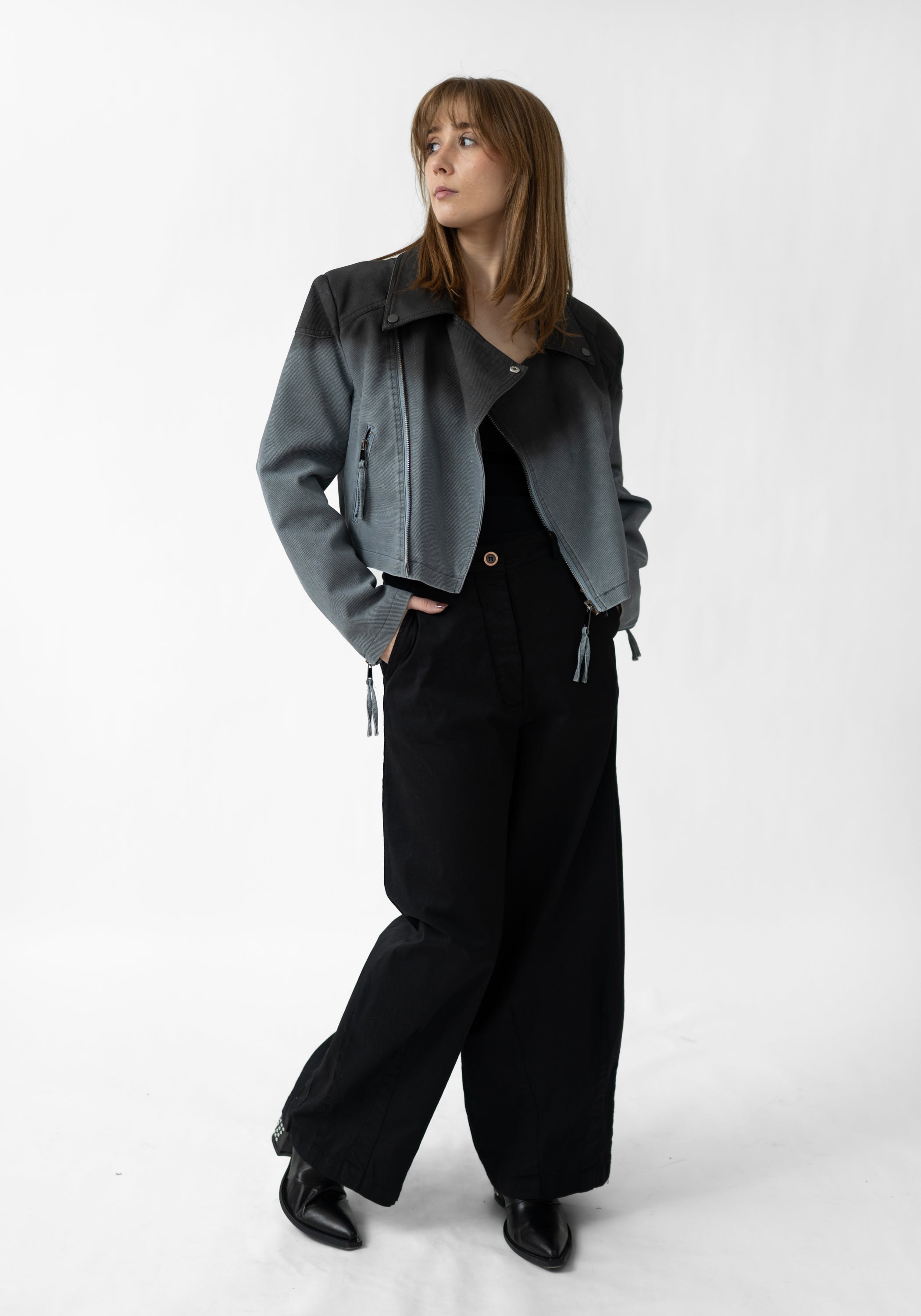 TFDE102CHARCOAL Slate Moto Jacket - December Thieves