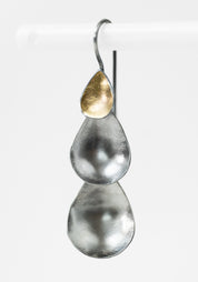 24k Gold and Sterling Petite Mixed Teardrop Dangles Earring - December Thieves