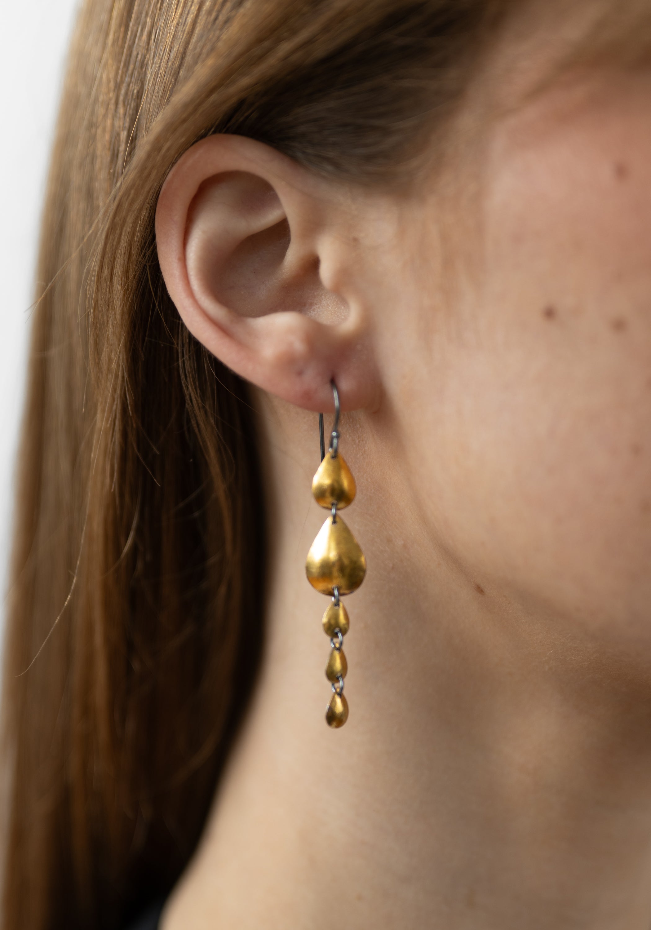 24k and Sterling Teardrop Dangle Earrings - December Thieves
