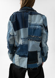 TFDE26M Upcycled Denim Patchwork Blazer - December Thieves