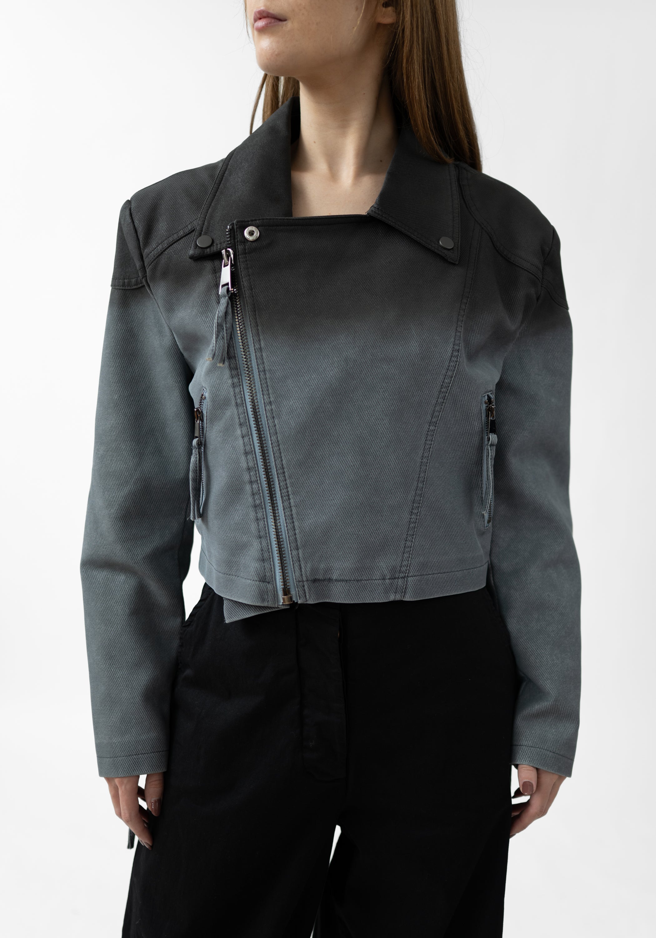 TFDE102CHARCOAL Slate Moto Jacket - December Thieves