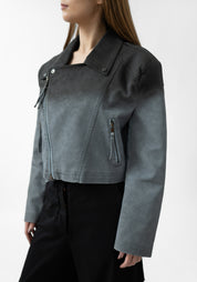 TFDE102CHARCOAL Slate Moto Jacket - December Thieves