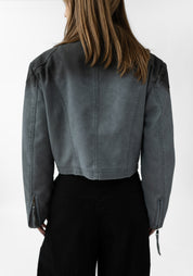 TFDE102CHARCOAL Slate Moto Jacket - December Thieves