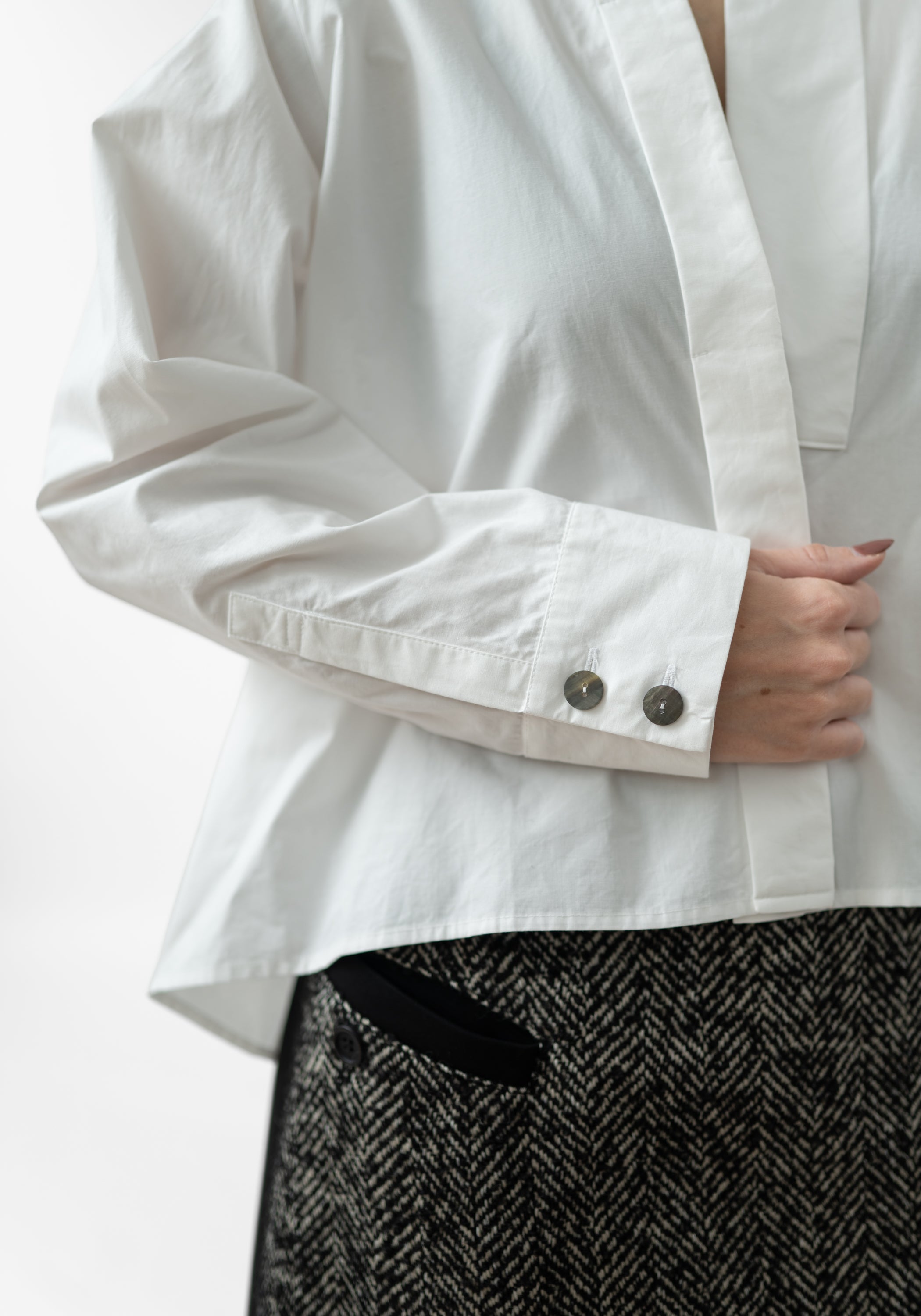 Oversized Deep V Blouse - December Thieves